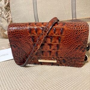 Brahmin Minuette Pecan Melbourne Crossbody Bag
